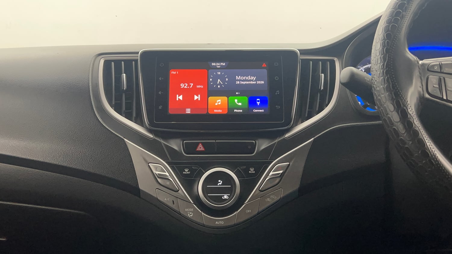 Used 2019 Maruti Suzuki Baleno Zeta 1.2 Petrol Manual interior MUSIC SYSTEM & AC CONTROL VIEW