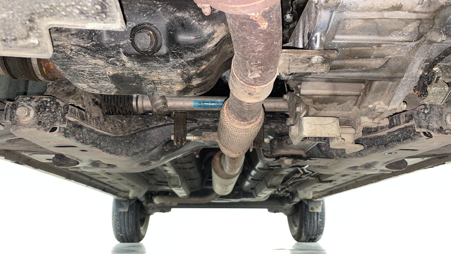 Used 2024 Tata Nexon Creative Plus 1.2 Revotron Petrol 6AMT Petrol Automatic extra FRONT LEFT UNDERBODY VIEW