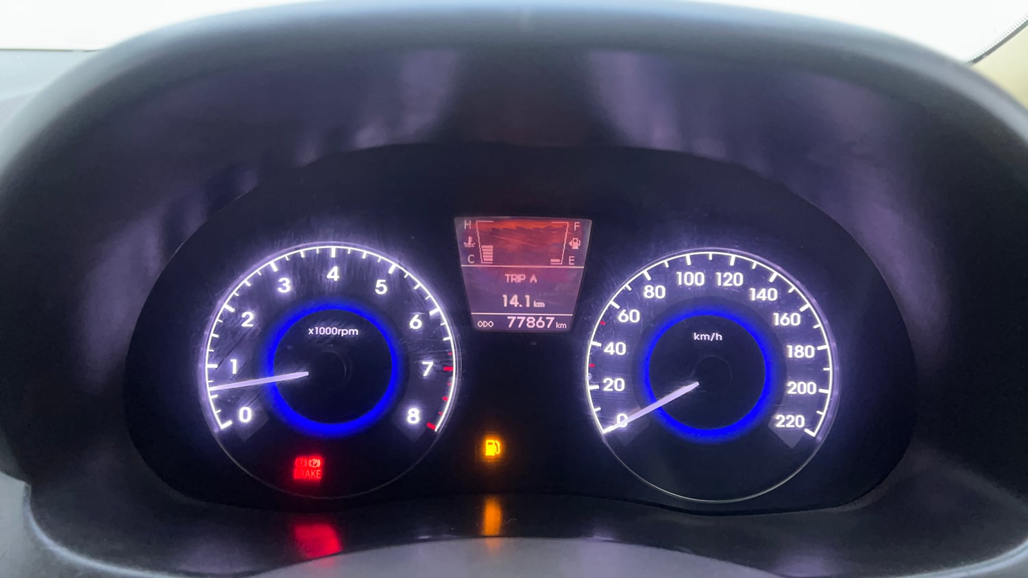 Used 2013 Hyundai Verna Fluidic 1.6 VTVT SX Petrol Manual interior CLUSTERMETER VIEW