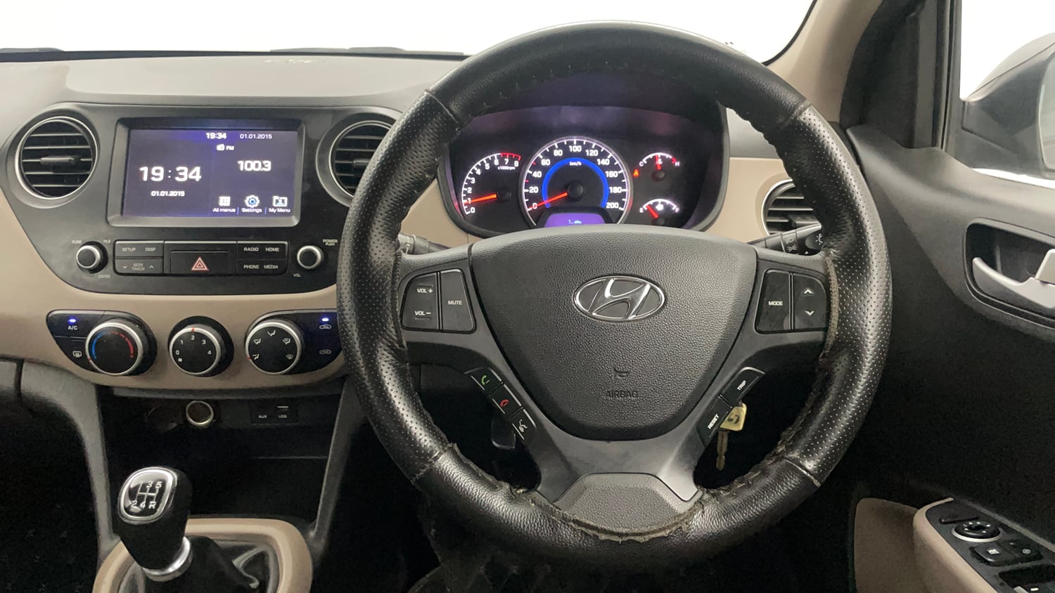 Used 2017 Hyundai Grand i10 Sportz (O) 1.2 Kappa VTVT Petrol Manual interior STEERING VIEW