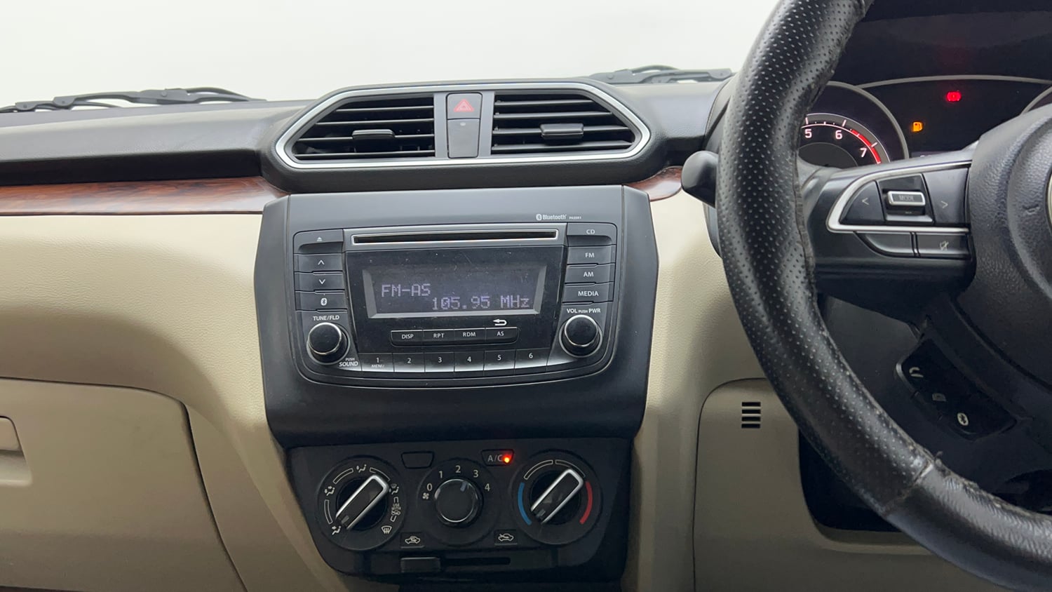 Used 2017 Maruti Suzuki Dzire VXi Petrol Manual interior MUSIC SYSTEM & AC CONTROL VIEW