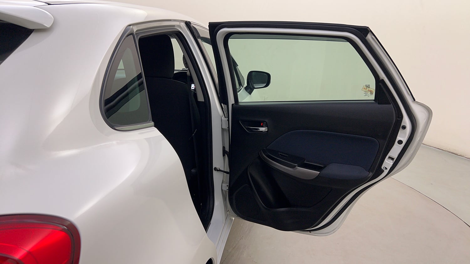 Used 2021 Toyota Glanza V CVT Petrol Automatic interior RIGHT REAR DOOR OPEN VIEW
