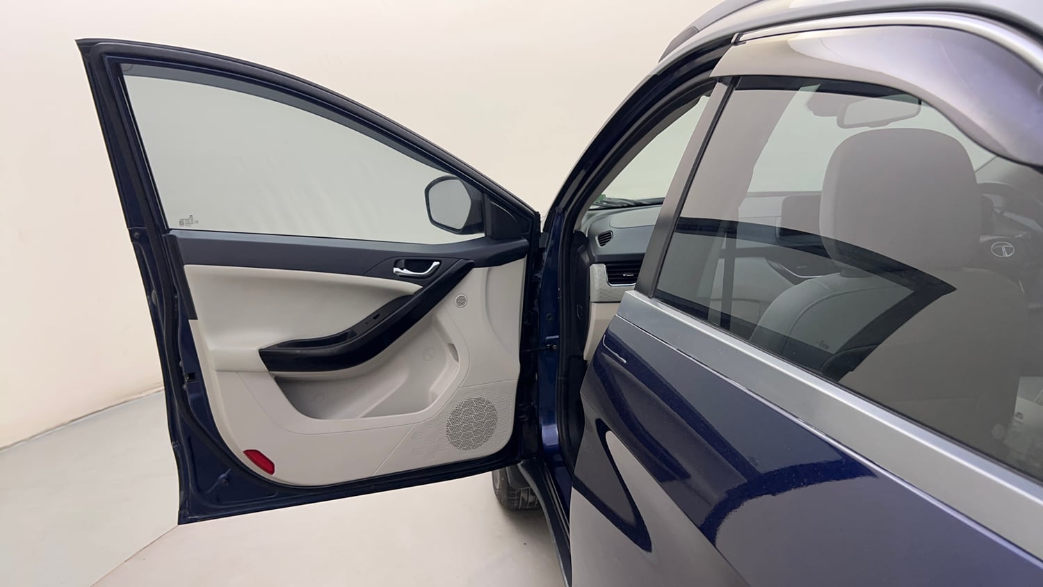 Used 2023 Tata Nexon XZ Plus LUXS Dual Tone Petrol Manual interior LEFT FRONT DOOR OPEN VIEW