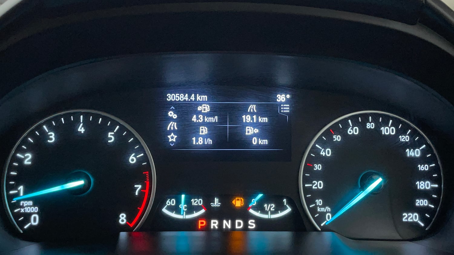 Used 2020 Ford EcoSport Titanium + 1.5L Ti-VCT AT Petrol Automatic interior CLUSTERMETER VIEW