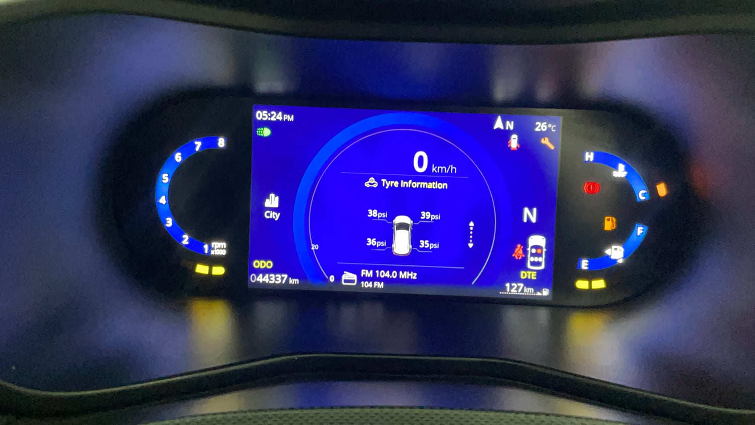 Used 2024 Tata Nexon Creative Plus S 1.5 Revotorq Diesel 6AMT Diesel Automatic interior CLUSTERMETER VIEW