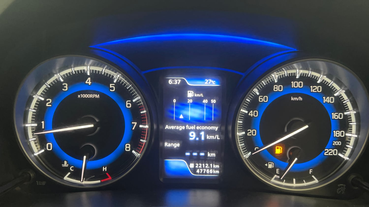 Used 2019 Maruti Suzuki Baleno Zeta 1.2 Petrol Manual interior CLUSTERMETER VIEW