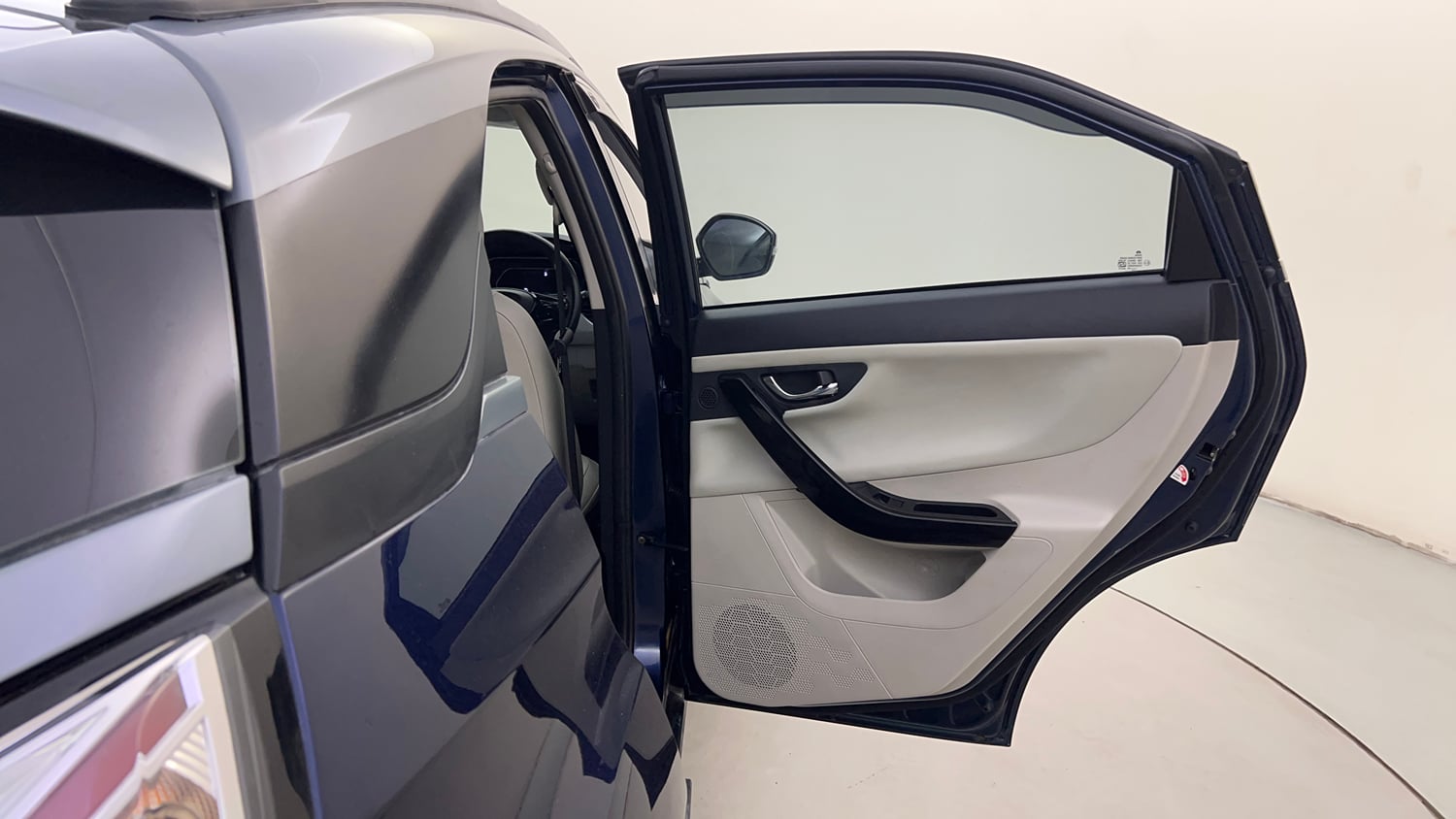 Used 2023 Tata Nexon XZ Plus LUXS Dual Tone Petrol Manual interior RIGHT REAR DOOR OPEN VIEW