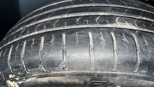 Used 2020 Maruti Suzuki Baleno Alpha Petrol Manual tyres LEFT FRONT TYRE TREAD VIEW