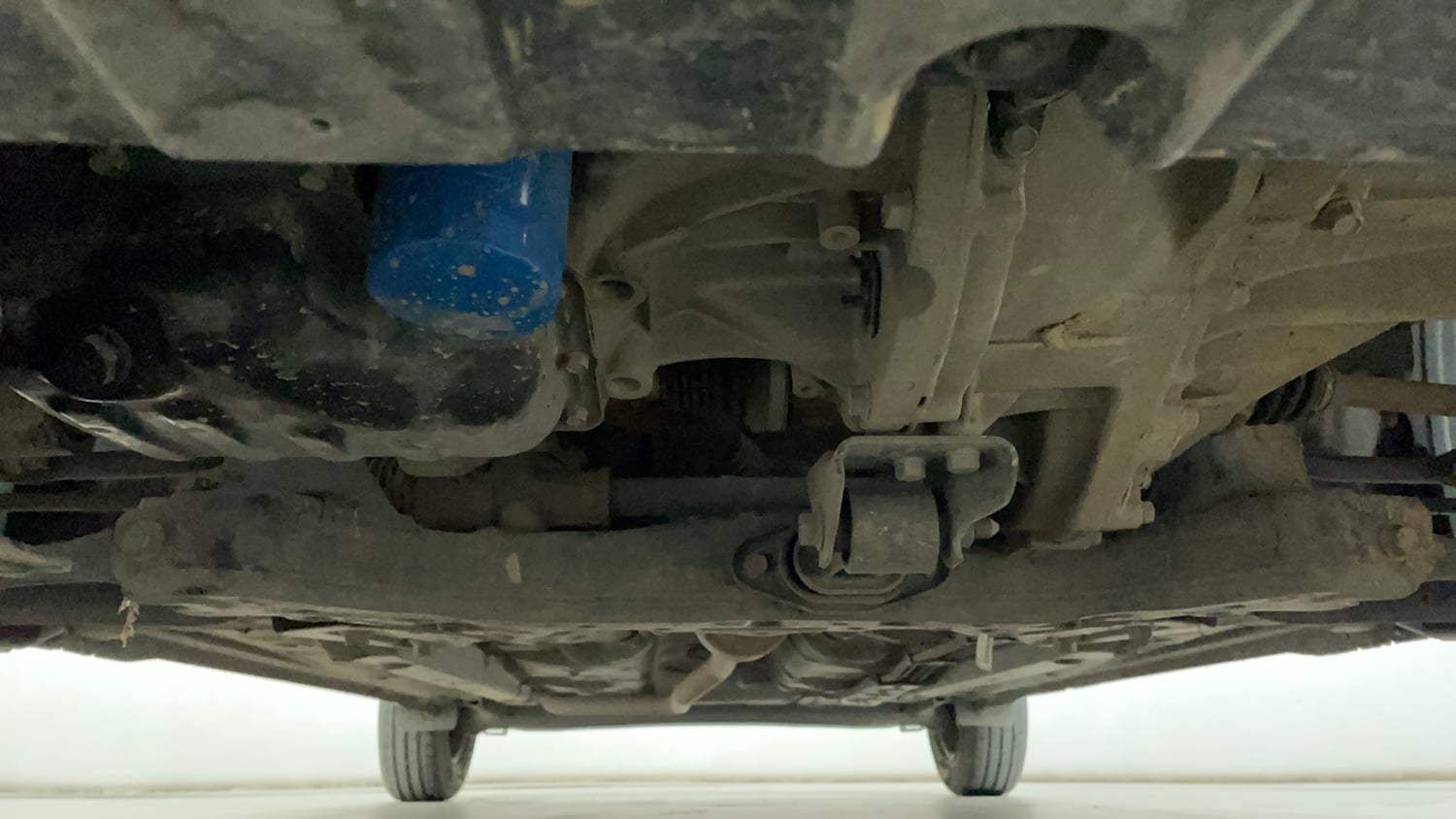 Used 2021 Hyundai Grand i10 Nios Magna 1.2 Kappa VTVT Petrol Manual extra FRONT LEFT UNDERBODY VIEW