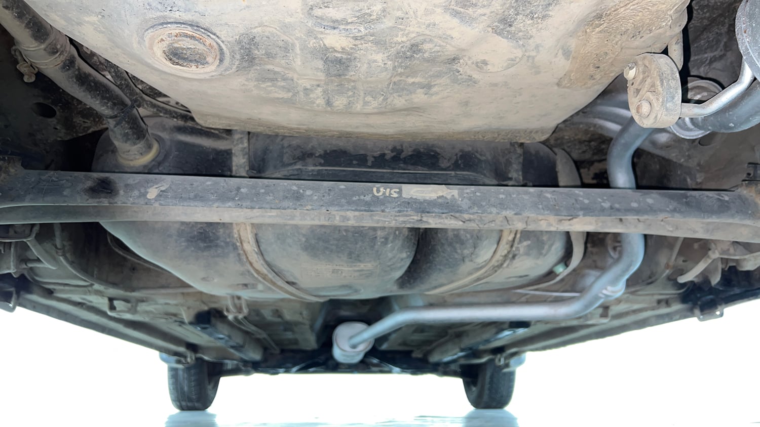 Used 2014 Maruti Suzuki Celerio VXi Petrol Manual extra REAR UNDERBODY VIEW (TAKEN FROM REAR)