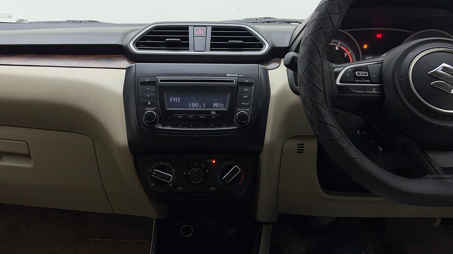 Used 2017 Maruti Suzuki Dzire VXi AMT Petrol Automatic interior MUSIC SYSTEM & AC CONTROL VIEW