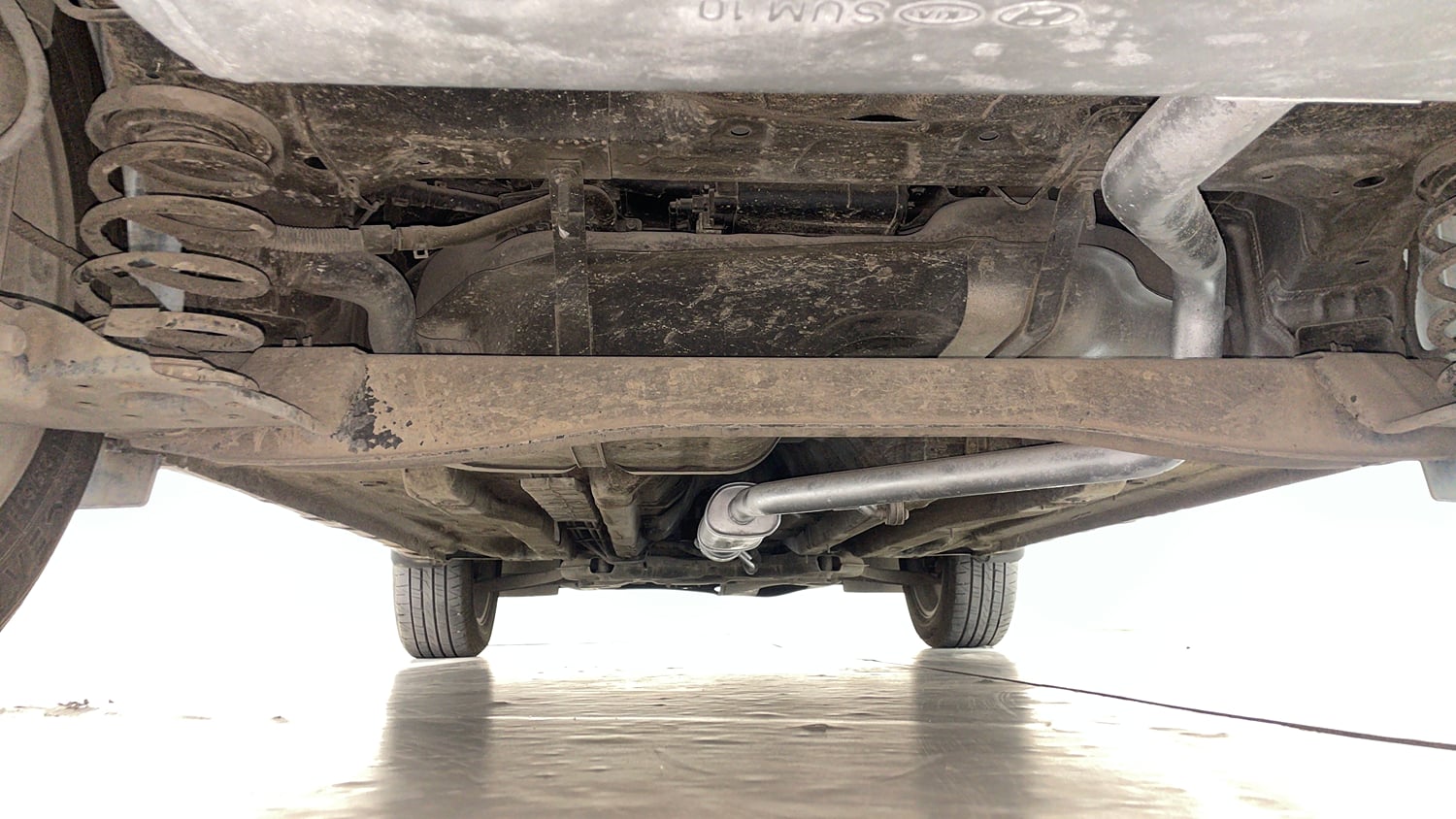 Used 2022 Hyundai Creta SX (O) 1.4 Turbo 7 DCT Petrol Automatic extra REAR UNDERBODY VIEW (TAKEN FROM REAR)