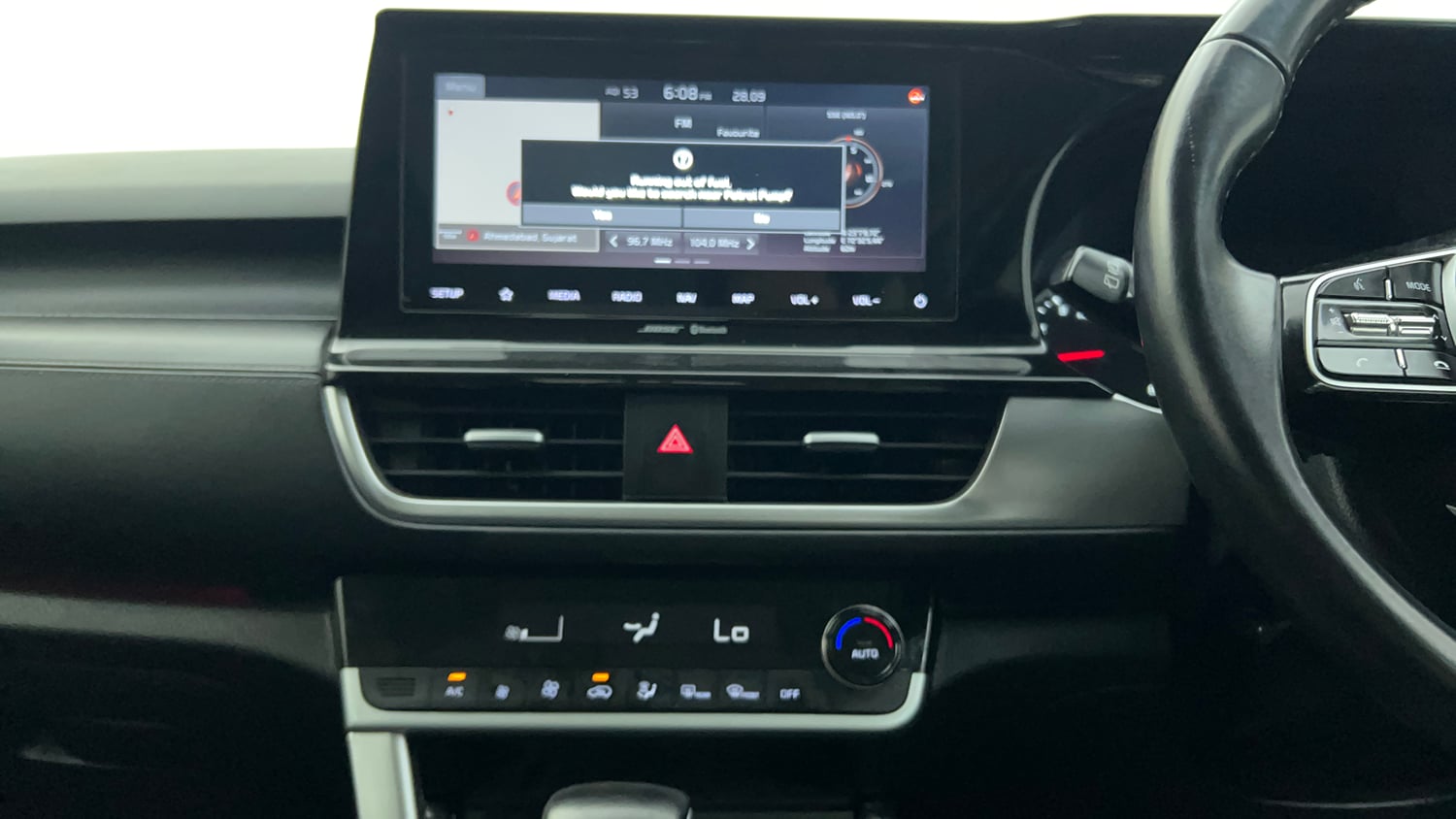 Used 2022 Kia Seltos X Line 1.4 DCT Petrol Automatic interior MUSIC SYSTEM & AC CONTROL VIEW