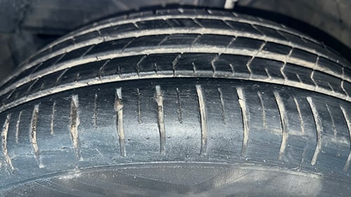 Used 2024 Toyota Glanza G Petrol Manual tyres LEFT FRONT TYRE TREAD VIEW