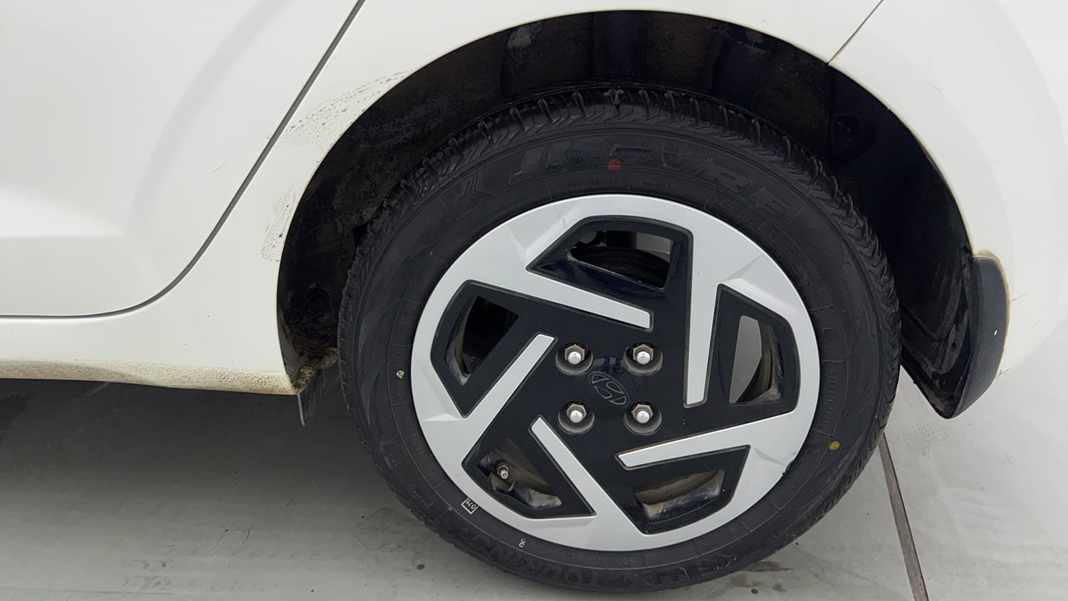 Used 2023 Hyundai Grand i10 Nios Sportz 1.2 Kappa VTVT Petrol Manual tyres LEFT REAR TYRE RIM VIEW