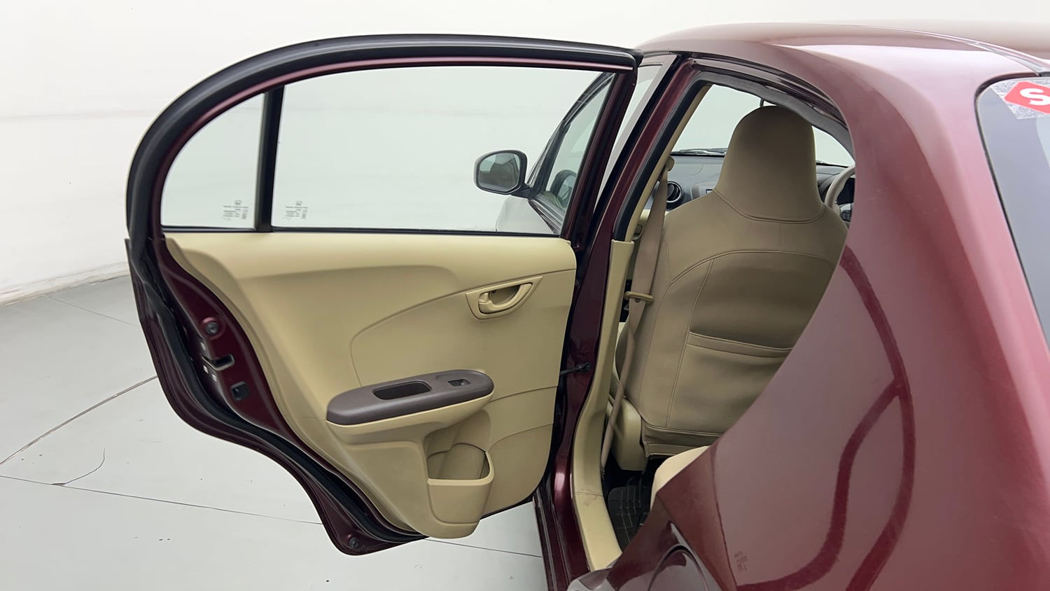 Used 2013 Honda Amaze 1.2 S i-VTEC Petrol Manual interior LEFT REAR DOOR OPEN VIEW