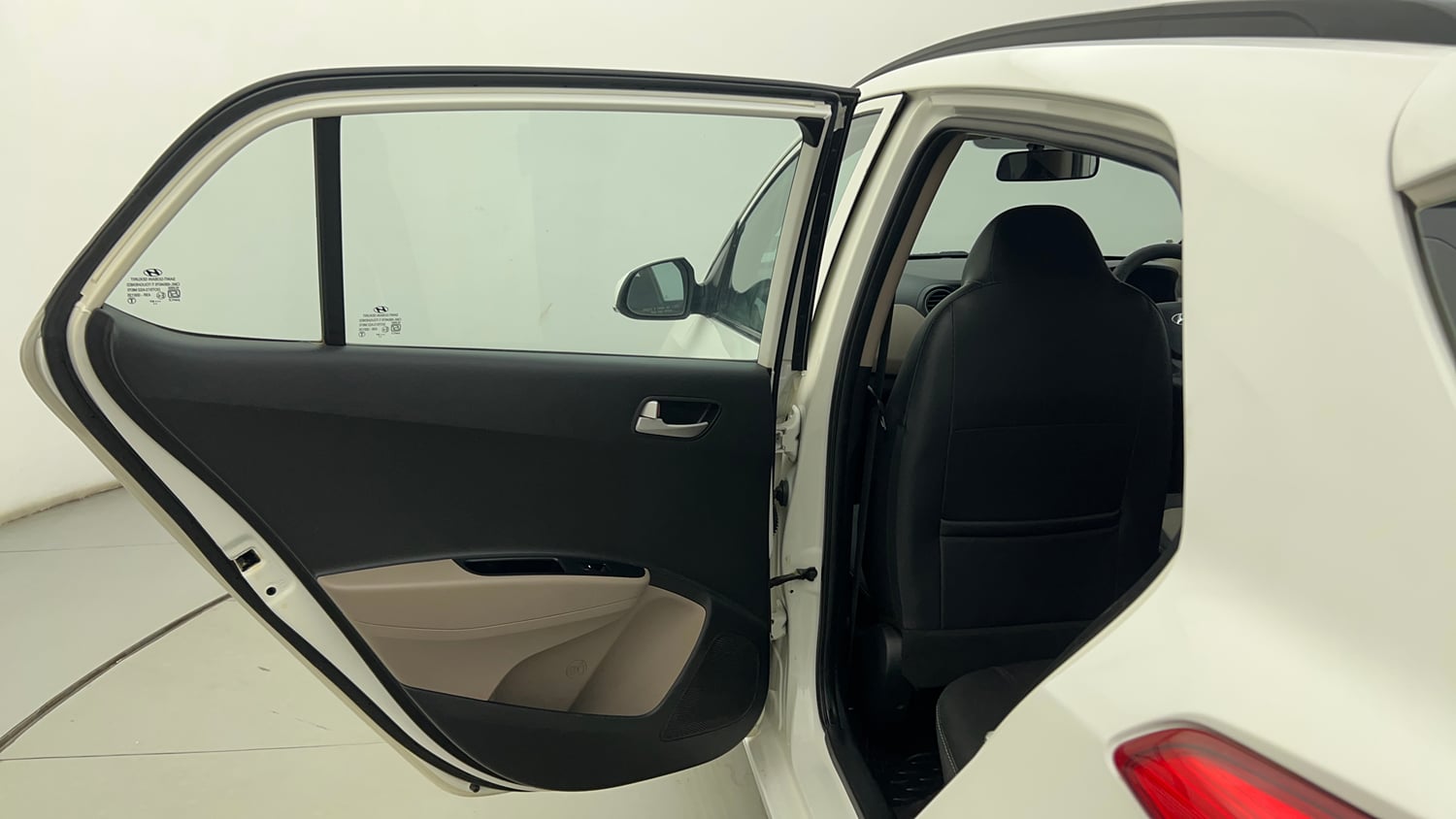 Used 2015 Hyundai Grand i10 Asta AT 1.2 Kappa VTVT Petrol Automatic interior LEFT REAR DOOR OPEN VIEW