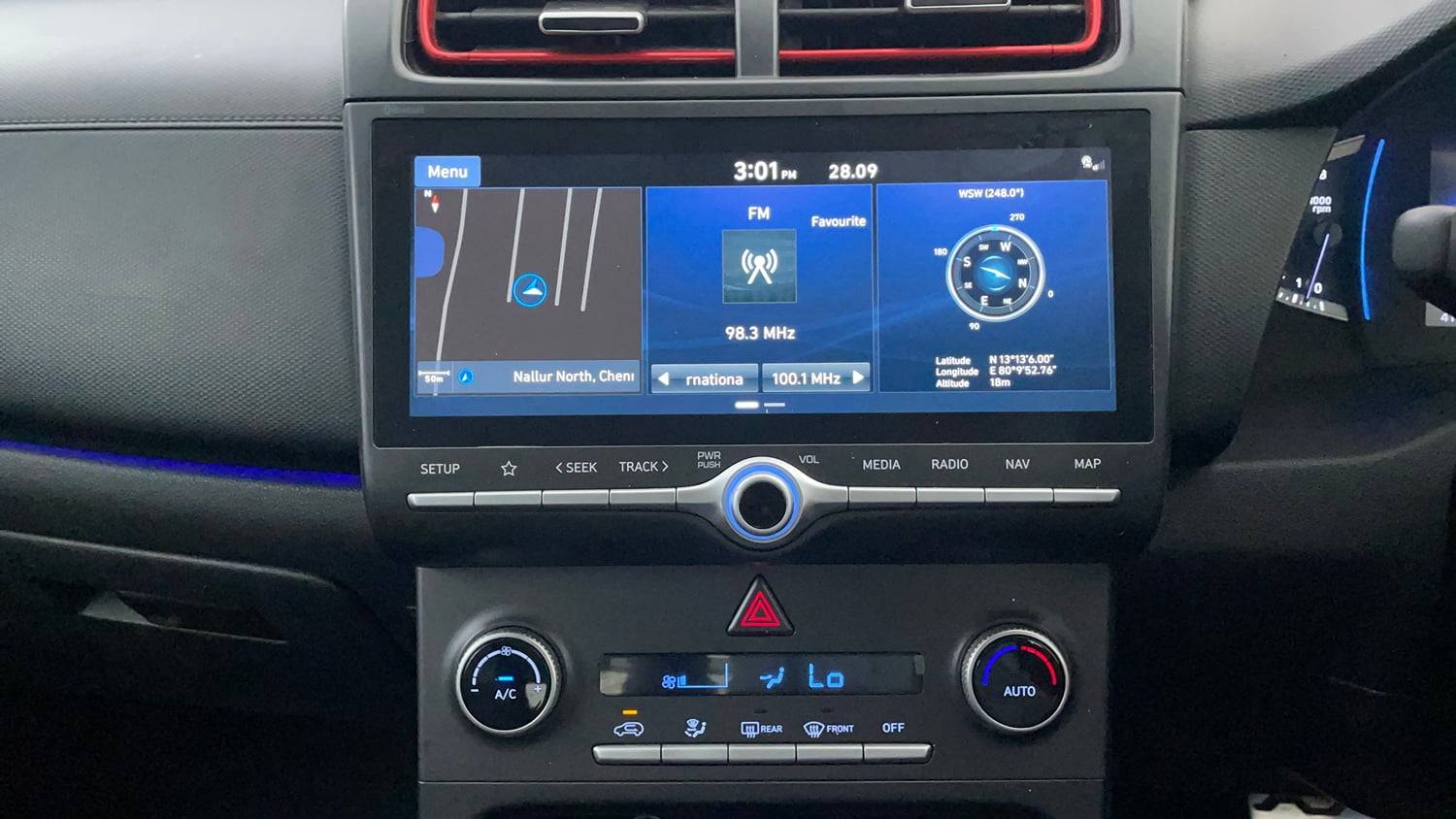 Used 2022 Hyundai Creta SX (O) 1.4 Turbo 7 DCT Petrol Automatic interior MUSIC SYSTEM & AC CONTROL VIEW