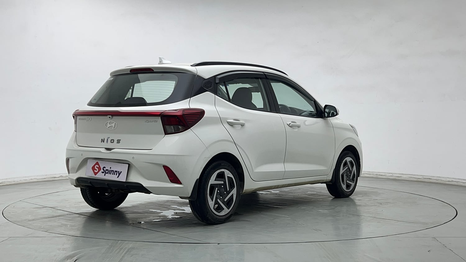 Used 2023 Hyundai Grand i10 Nios Sportz 1.2 Kappa VTVT Petrol Manual exterior RIGHT REAR CORNER VIEW