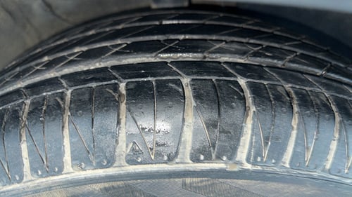 Used 2023 Kia Sonet HTK Plus 1.2 Petrol Manual tyres RIGHT FRONT TYRE TREAD VIEW
