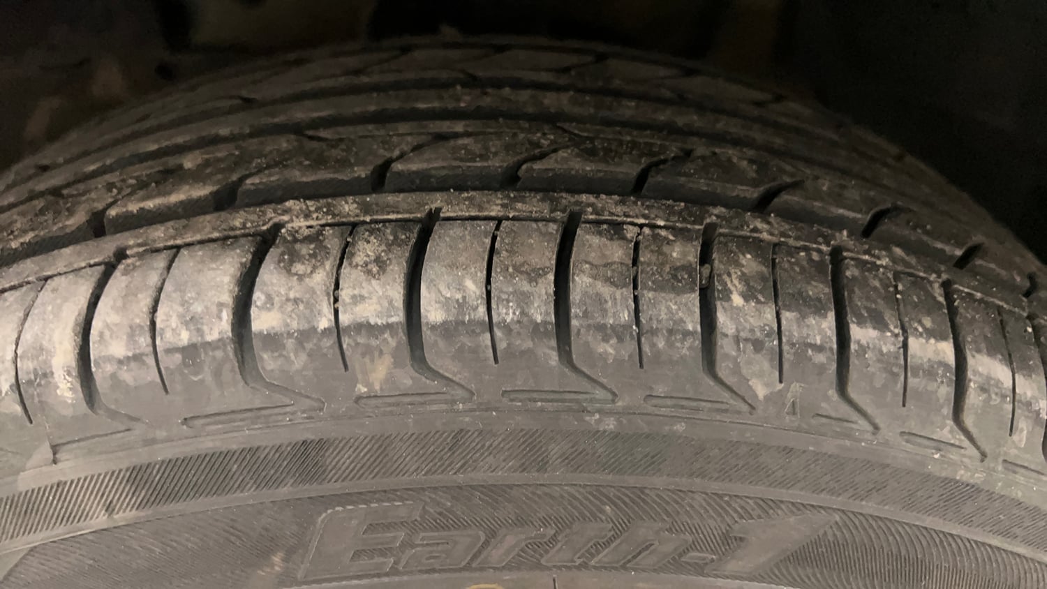 Used 2023 Tata Nexon XM (S) Diesel Diesel Manual tyres LEFT FRONT TYRE TREAD VIEW
