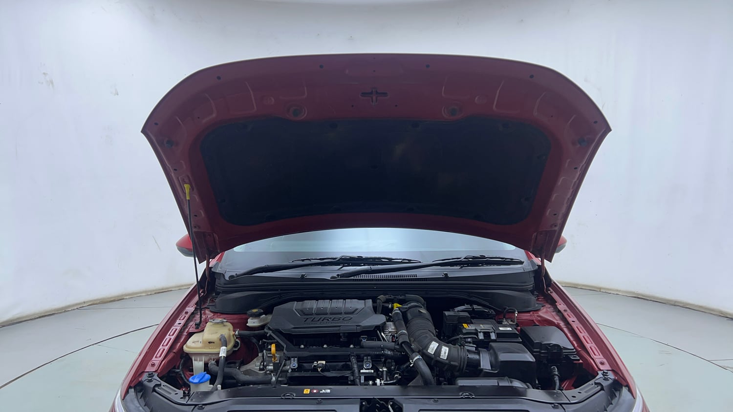 Used 2023 Hyundai Verna SX (O) 1.5 Turbo Petrol DCT Petrol Automatic engine ENGINE & BONNET OPEN FRONT VIEW