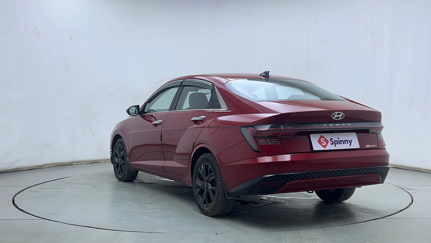 Used 2023 Hyundai Verna SX (O) 1.5 Turbo Petrol DCT Petrol Automatic exterior LEFT REAR CORNER VIEW