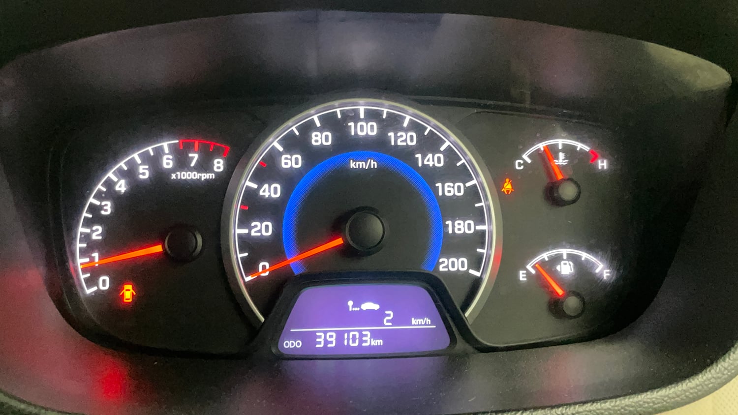 Used 2017 Hyundai Grand i10 Sportz (O) 1.2 Kappa VTVT Petrol Manual interior CLUSTERMETER VIEW