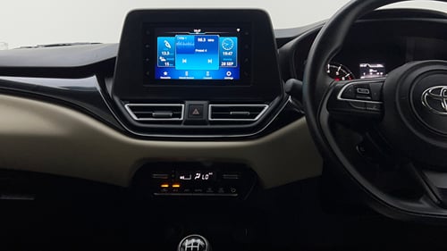 Used 2024 Toyota Glanza G Petrol Manual interior MUSIC SYSTEM & AC CONTROL VIEW