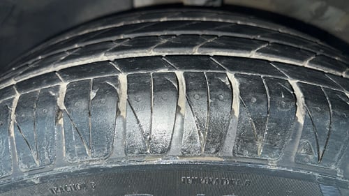 Used 2023 Kia Sonet HTK Plus 1.2 Petrol Manual tyres LEFT FRONT TYRE TREAD VIEW