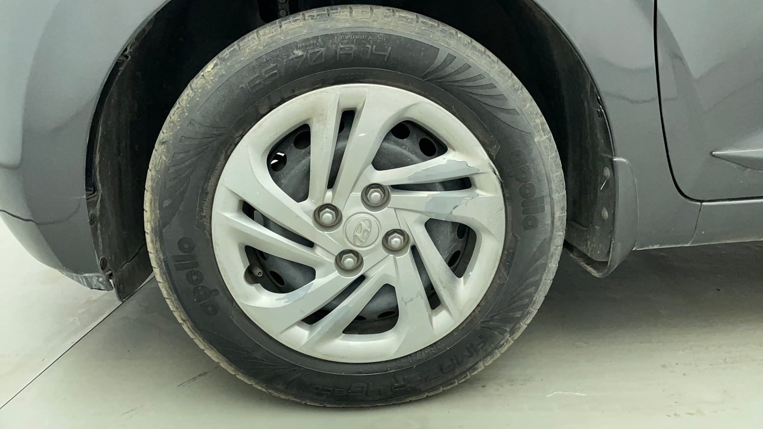 Used 2021 Hyundai Grand i10 Nios Magna 1.2 Kappa VTVT Petrol Manual tyres LEFT FRONT TYRE RIM VIEW
