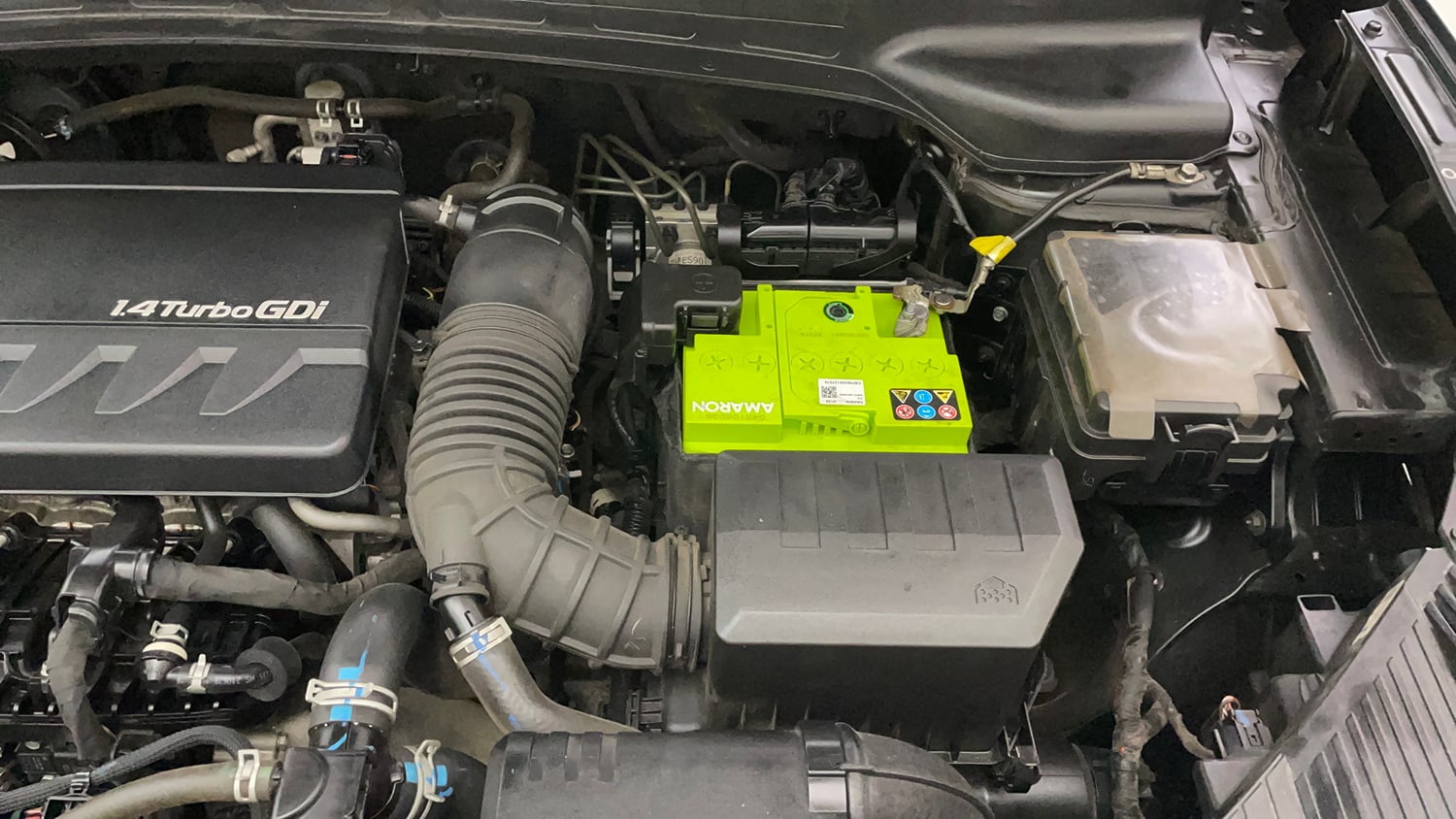 Used 2022 Hyundai Creta SX (O) 1.4 Turbo 7 DCT Petrol Automatic engine ENGINE LEFT SIDE VIEW