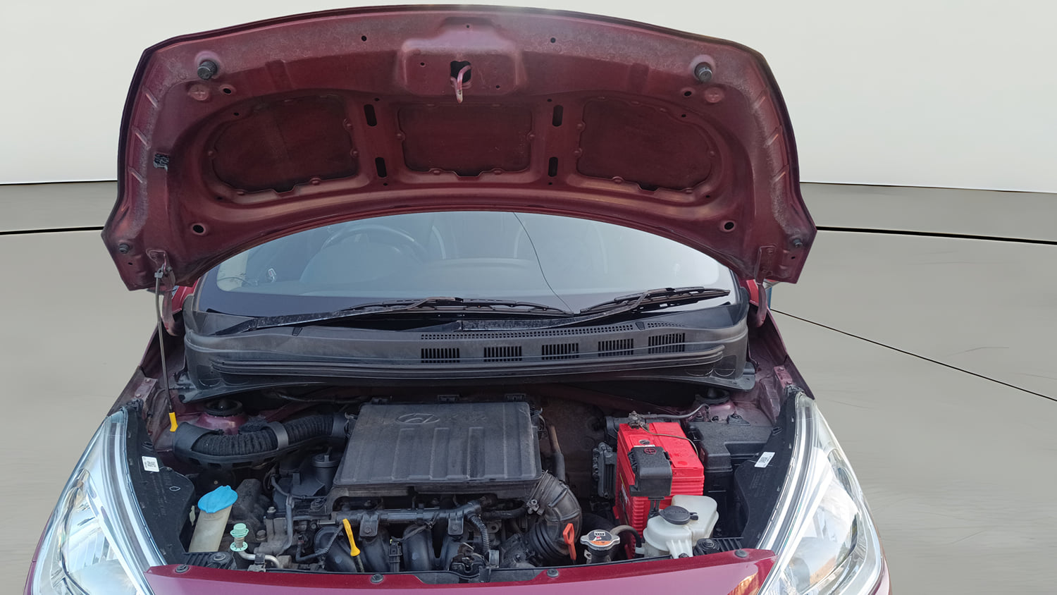 Used 2015 Hyundai Grand i10 Asta AT 1.2 Kappa VTVT Petrol Automatic engine ENGINE & BONNET OPEN FRONT VIEW