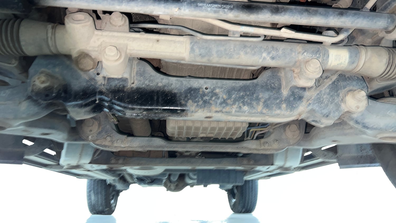 Used 2022 Mahindra Scorpio S9 Diesel Manual extra FRONT LEFT UNDERBODY VIEW