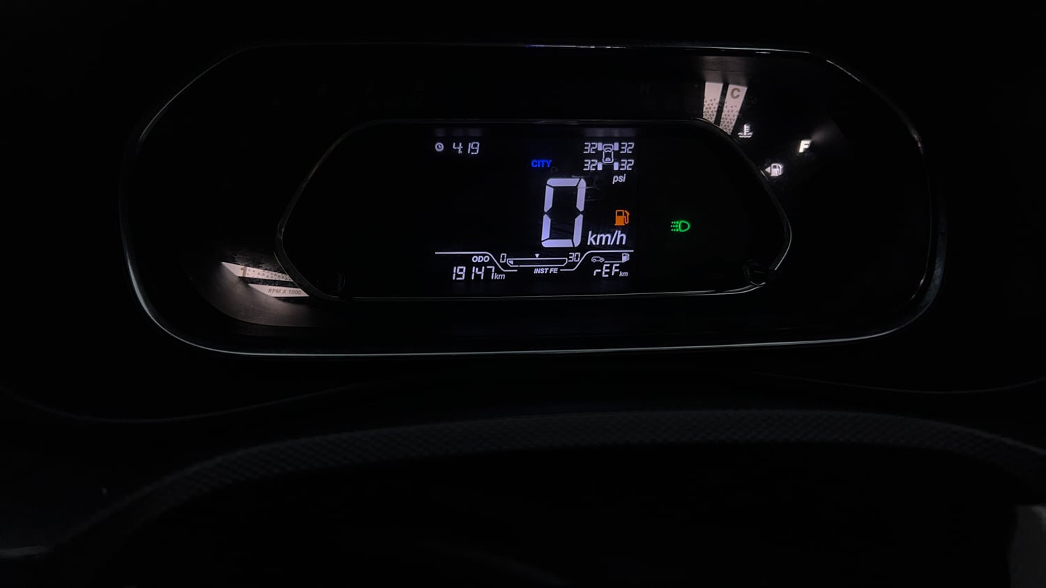 Used 2023 Tata Nexon XZ Plus LUXS Dual Tone Petrol Manual interior CLUSTERMETER VIEW