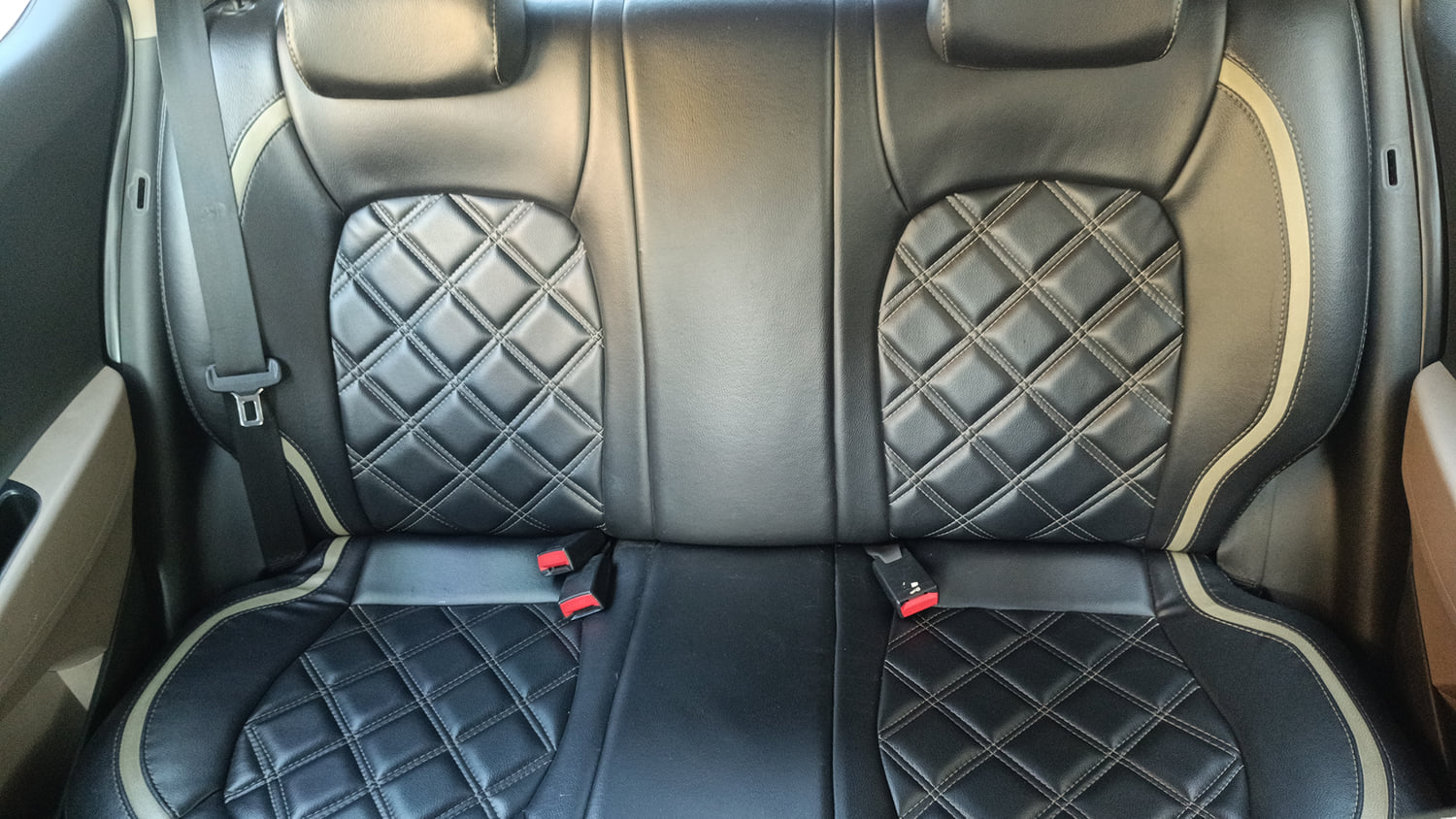 Used 2015 Hyundai Grand i10 Asta AT 1.2 Kappa VTVT Petrol Automatic interior REAR SEAT CONDITION VIEW