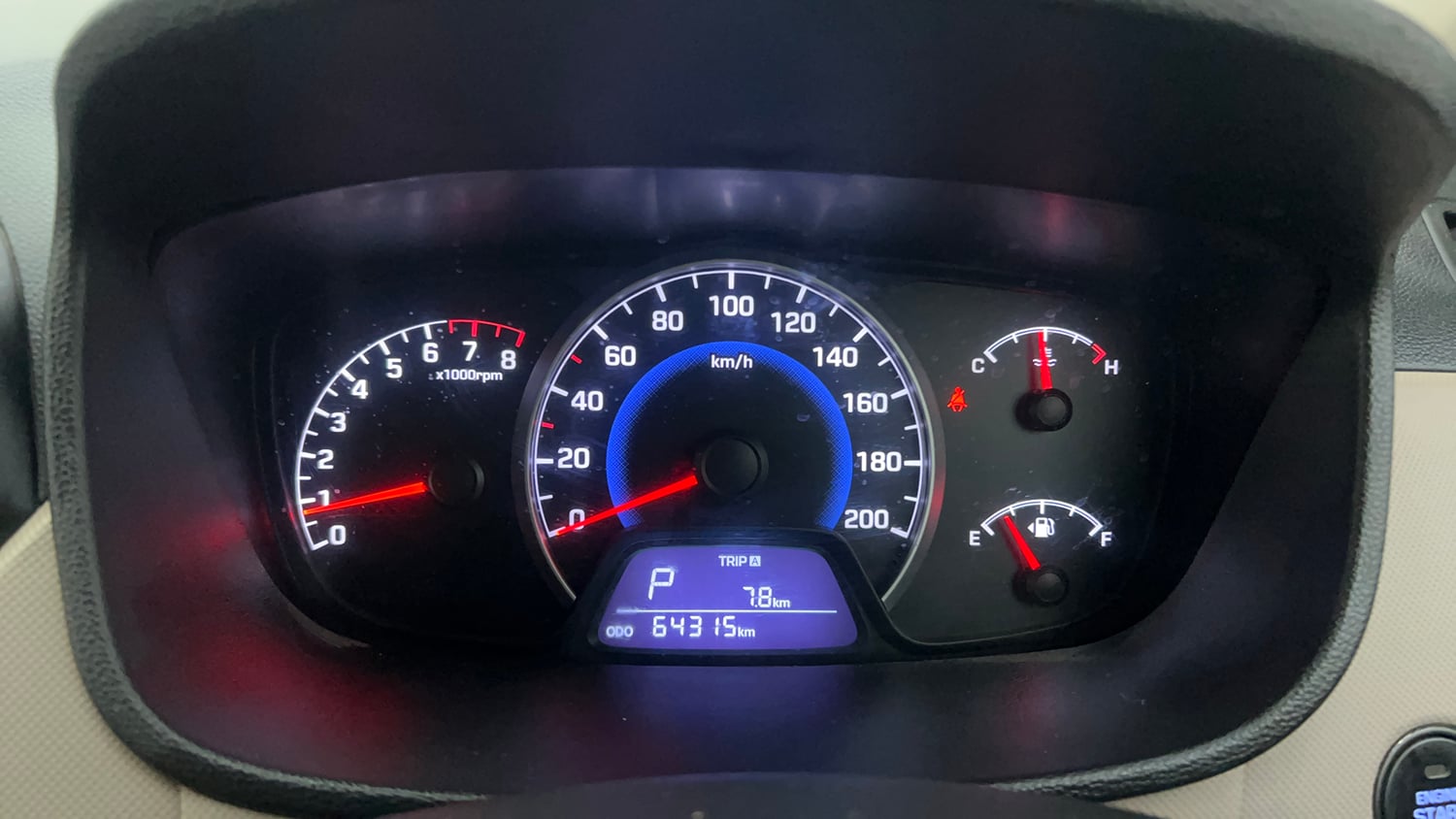 Used 2015 Hyundai Grand i10 Asta AT 1.2 Kappa VTVT Petrol Automatic interior CLUSTERMETER VIEW