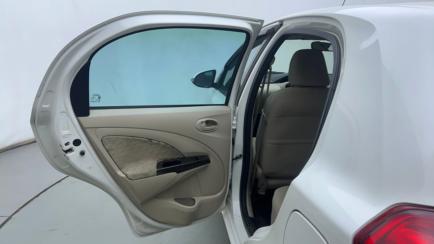 Used 2018 Toyota Etios Liva VXD Diesel Manual interior LEFT REAR DOOR OPEN VIEW
