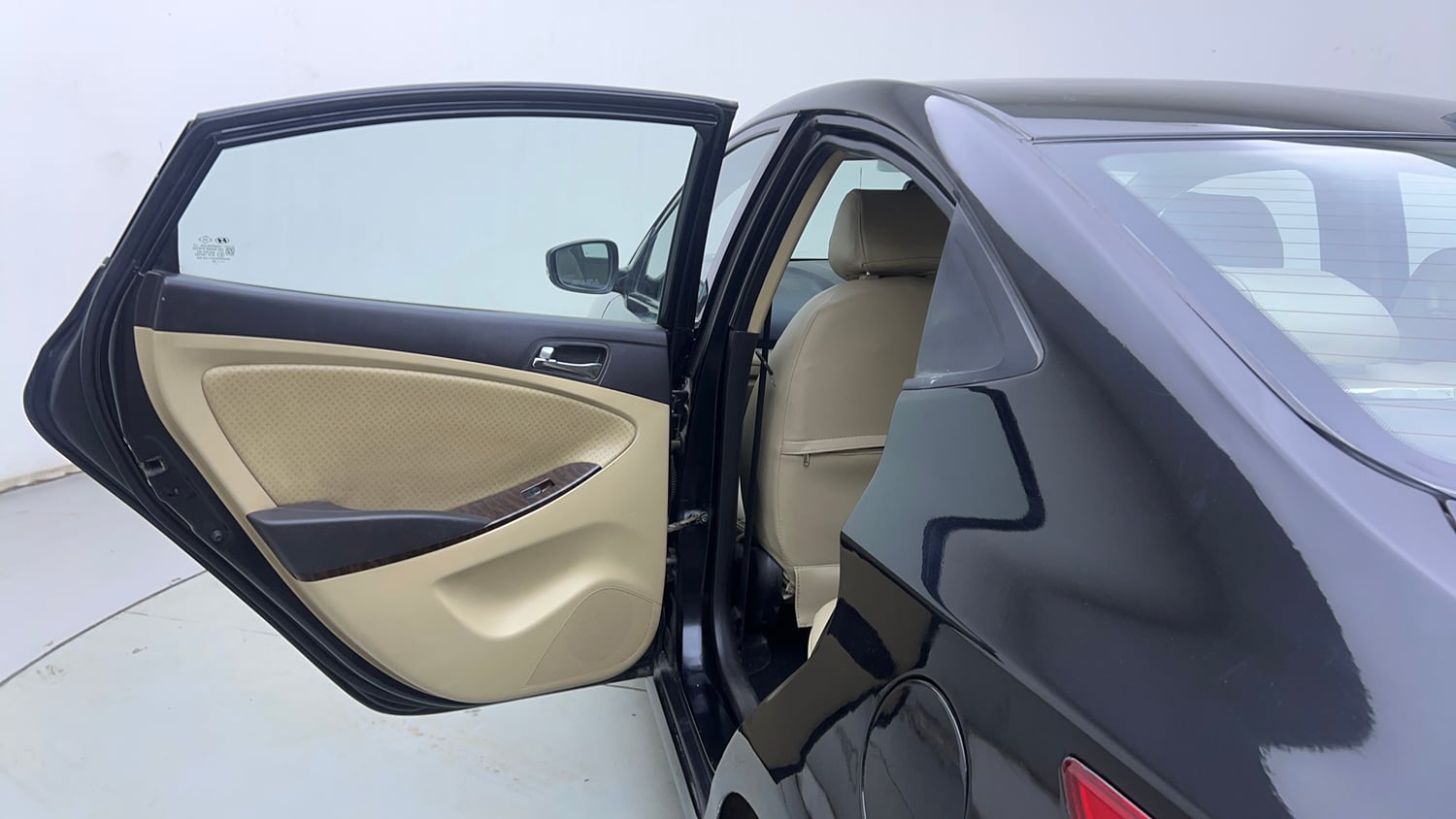 Used 2013 Hyundai Verna Fluidic 1.6 VTVT SX Petrol Manual interior LEFT REAR DOOR OPEN VIEW