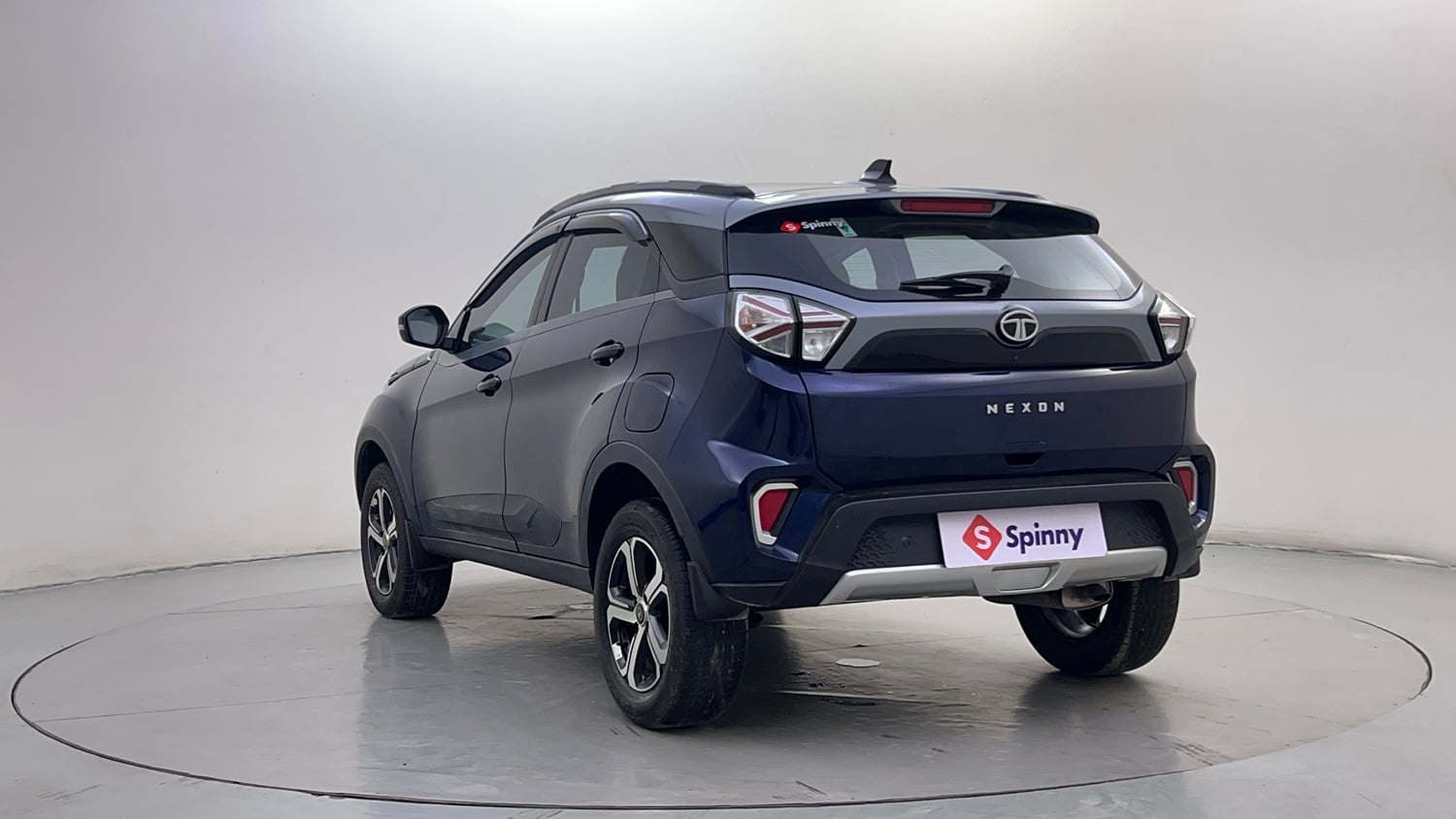 Used 2023 Tata Nexon XZ Plus LUXS Dual Tone Petrol Manual exterior LEFT REAR CORNER VIEW