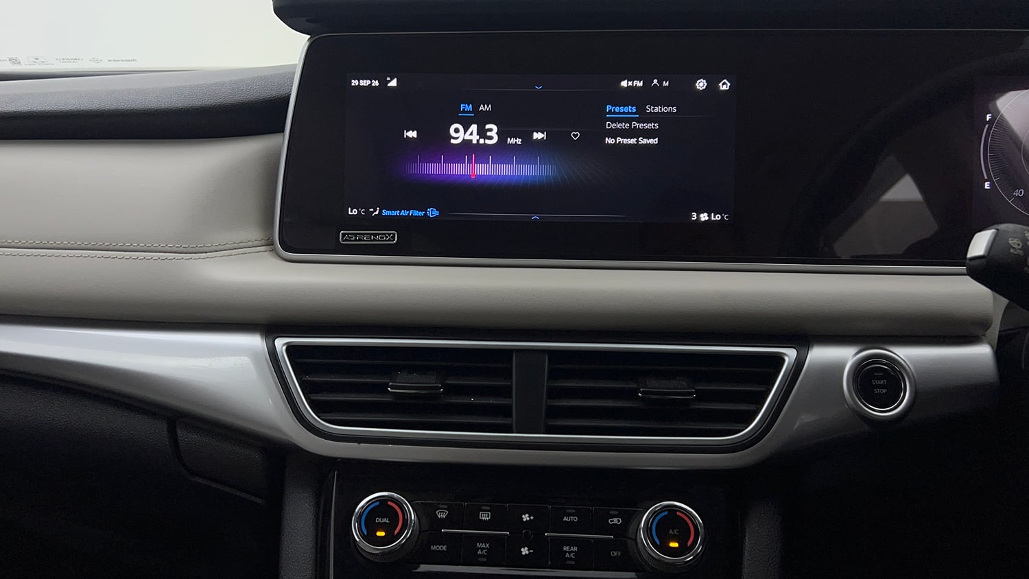 Used 2022 Mahindra XUV700 AX 7 Petrol MT 7 STR Petrol Manual interior MUSIC SYSTEM & AC CONTROL VIEW