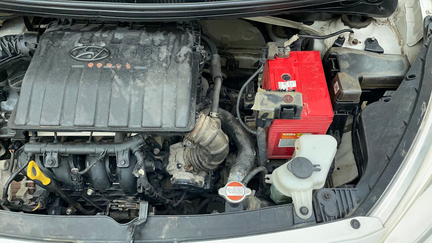 Used 2017 Hyundai Grand i10 Magna 1.2 Kappa VTVT Petrol Manual engine ENGINE LEFT SIDE VIEW
