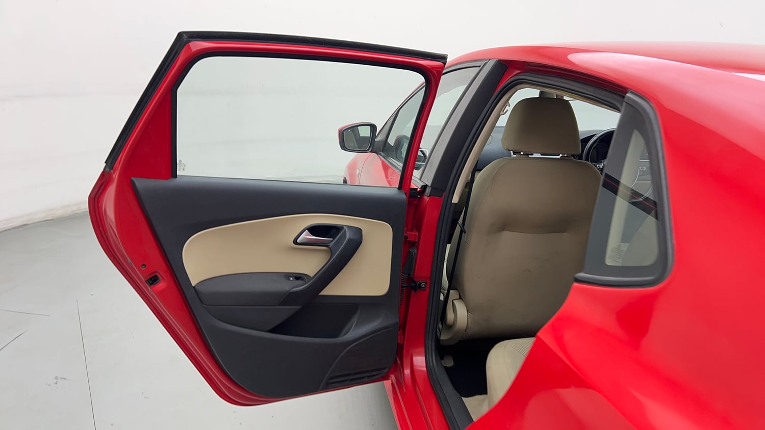 Used 2015 Volkswagen Polo Highline1.2L (P) Petrol Manual interior LEFT REAR DOOR OPEN VIEW
