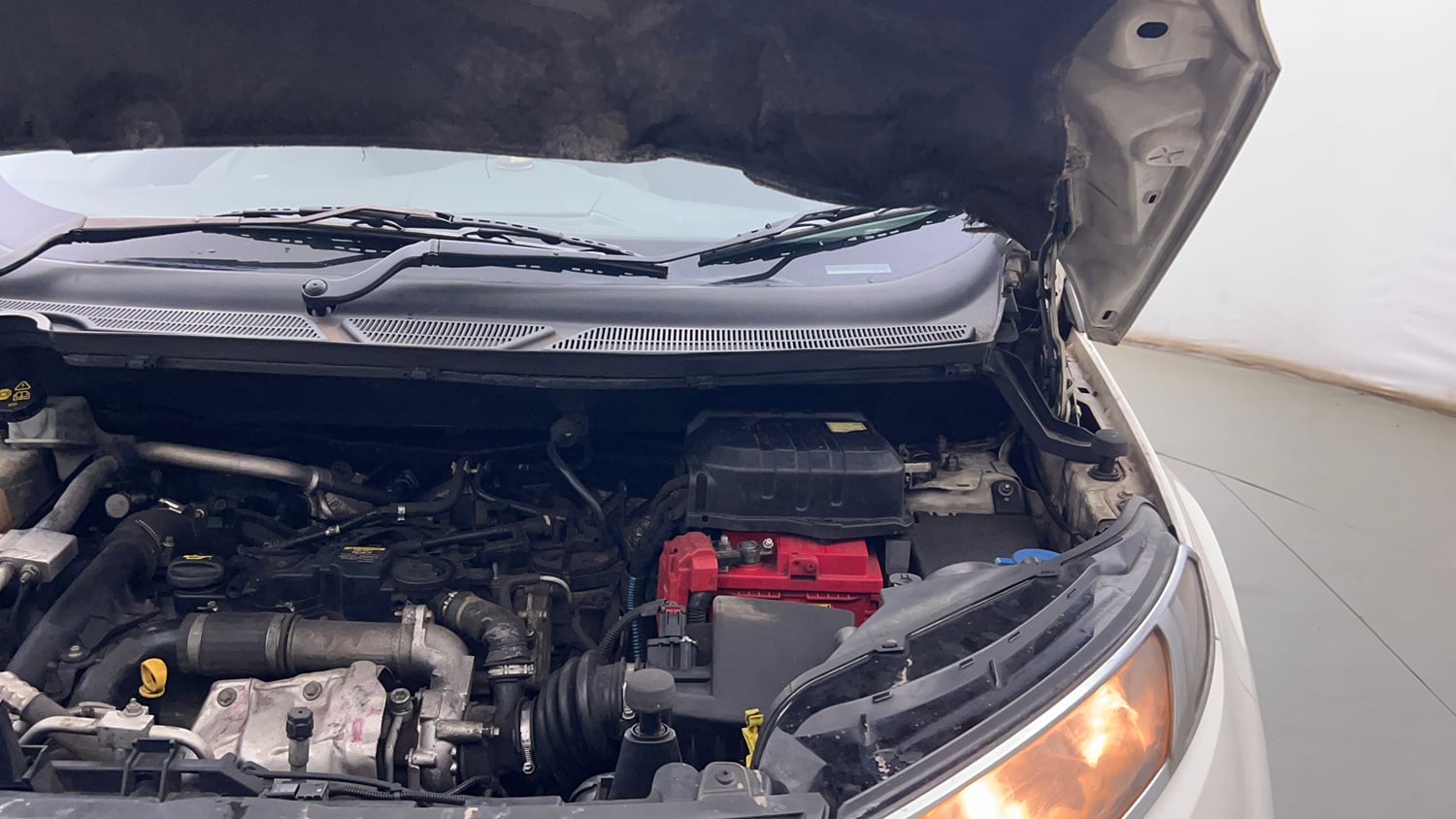 Used 2018 Ford EcoSport Trend 1.5L TDCi Diesel Manual engine ENGINE LEFT SIDE HINGE & APRON VIEW