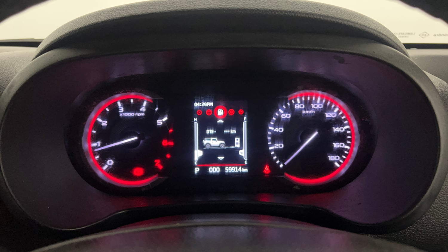 Used 2023 Mahindra Thar LX Hard Top Petrol AT RWD Petrol Automatic interior CLUSTERMETER VIEW