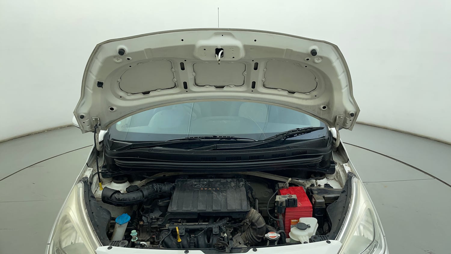 Used 2017 Hyundai Grand i10 Magna 1.2 Kappa VTVT Petrol Manual engine ENGINE & BONNET OPEN FRONT VIEW