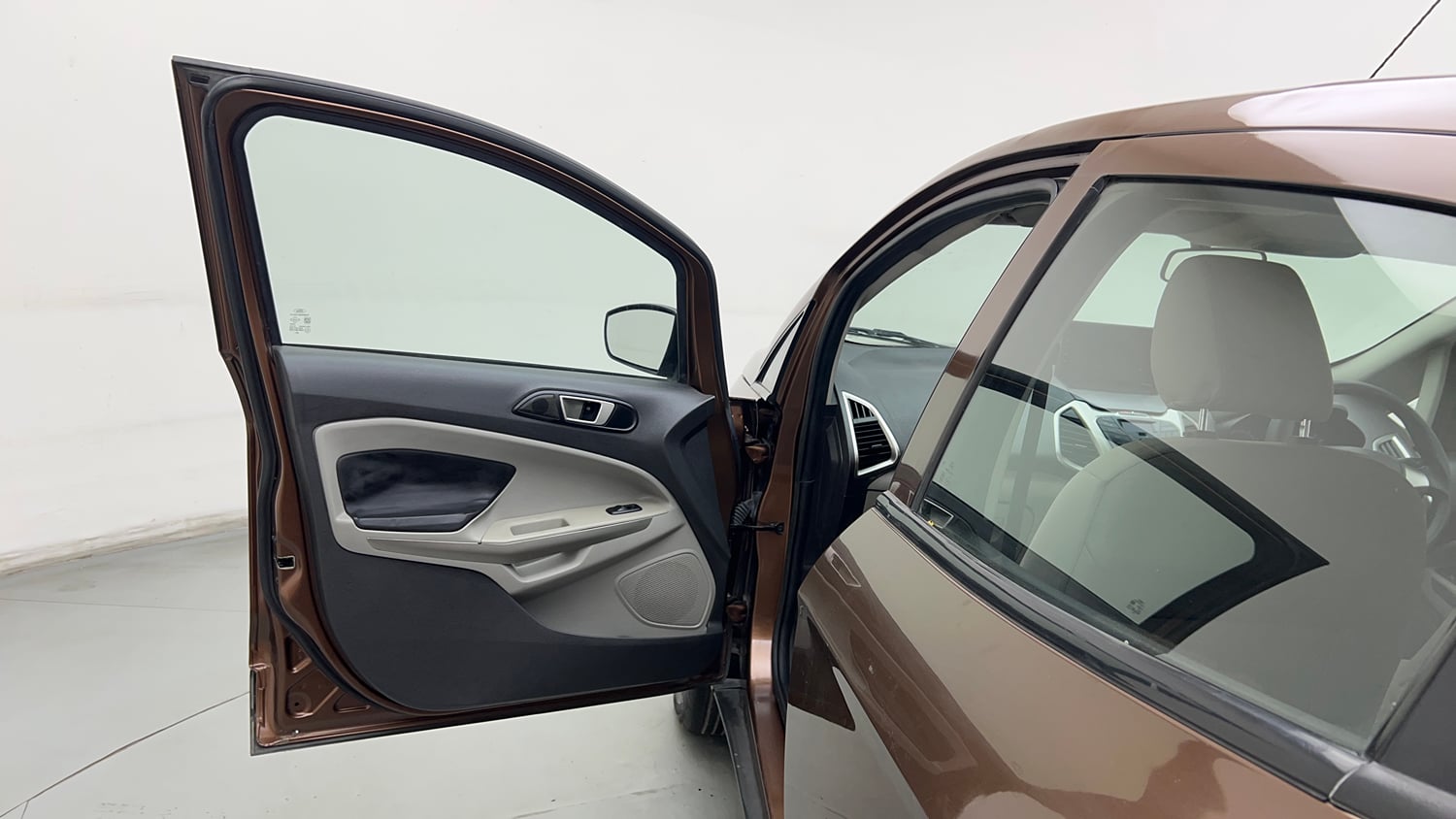 Used 2017 Ford EcoSport Trend 1.5L Ti-VCT Petrol Manual interior LEFT FRONT DOOR OPEN VIEW