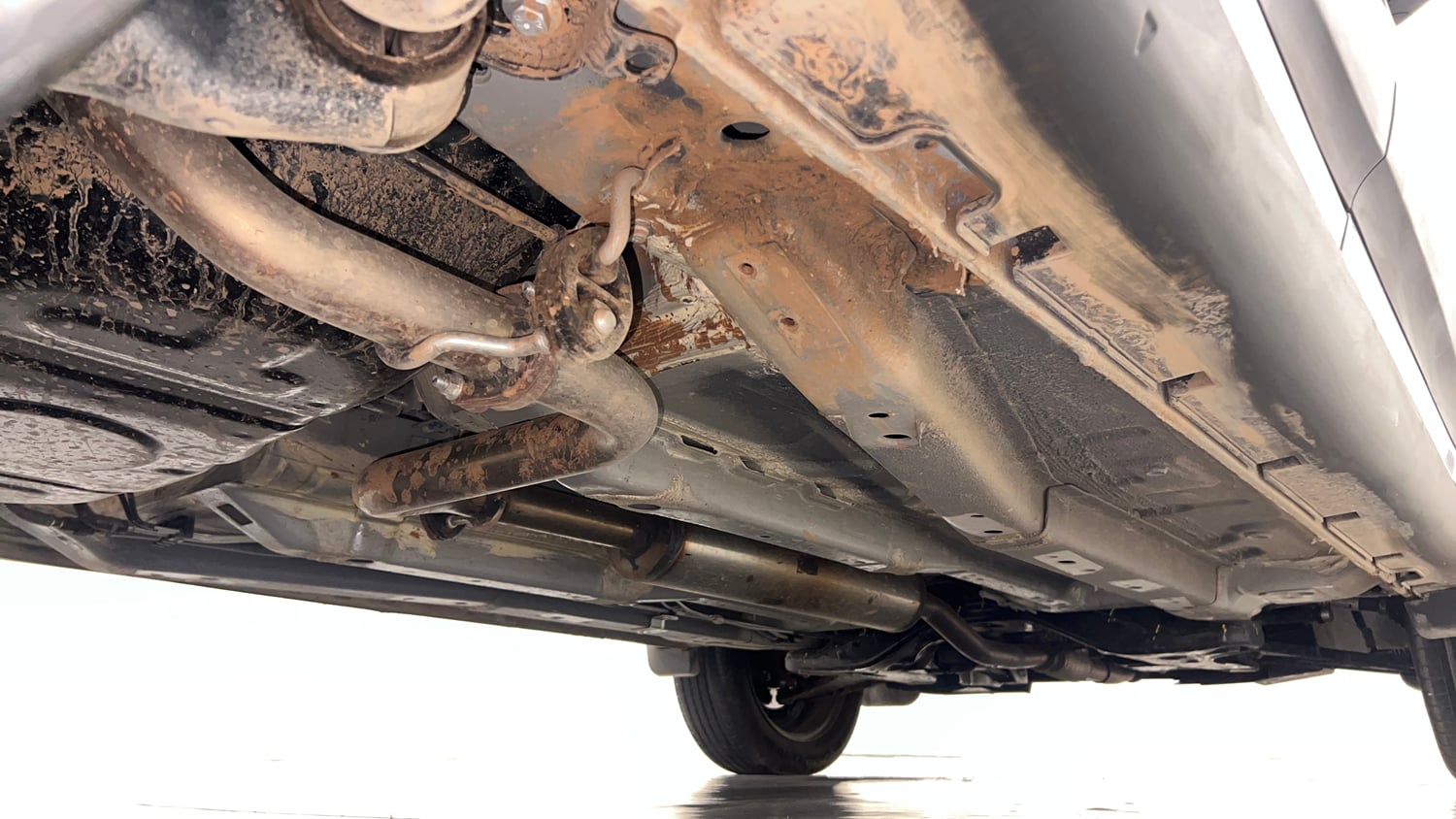 Used 2026 Tata Nexon Pure Plus 1.2 Petrol 6AMT Petrol Automatic extra REAR RIGHT UNDERBODY VIEW
