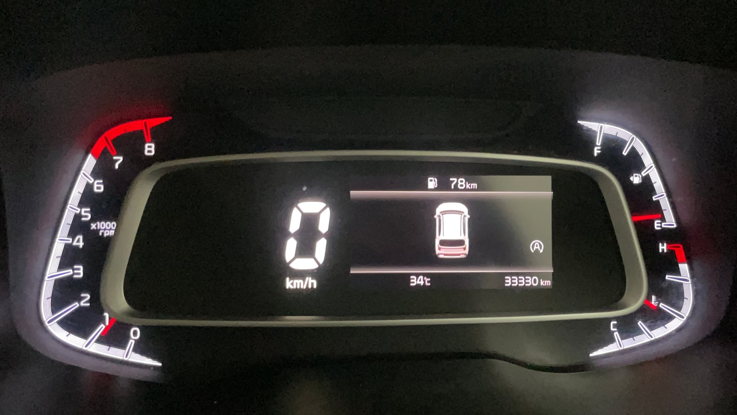 Used 2024 Kia Sonet HTK (O) 1.2 Petrol MT Petrol Manual interior CLUSTERMETER VIEW