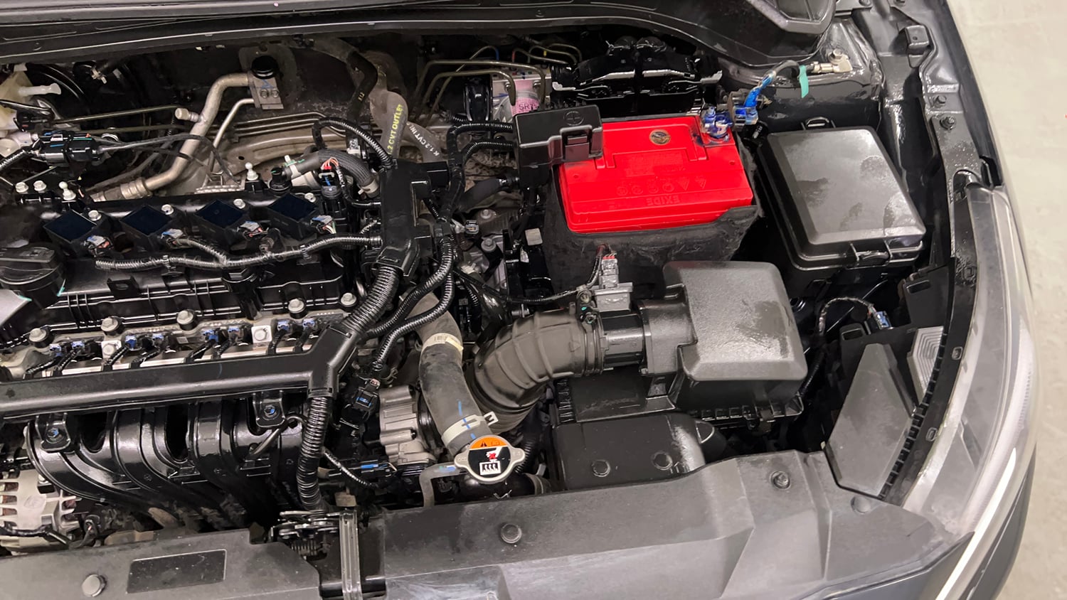 Used 2023 Hyundai New i20 Asta (O) 1.2 IVT Petrol Automatic engine ENGINE LEFT SIDE VIEW